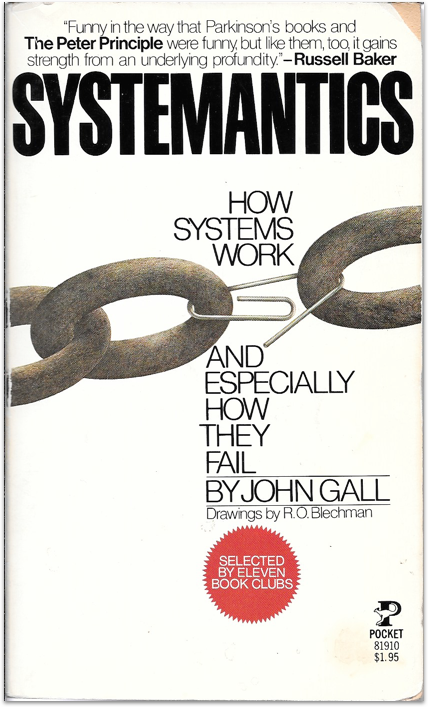 Cover page of Systemantics book by John Gall